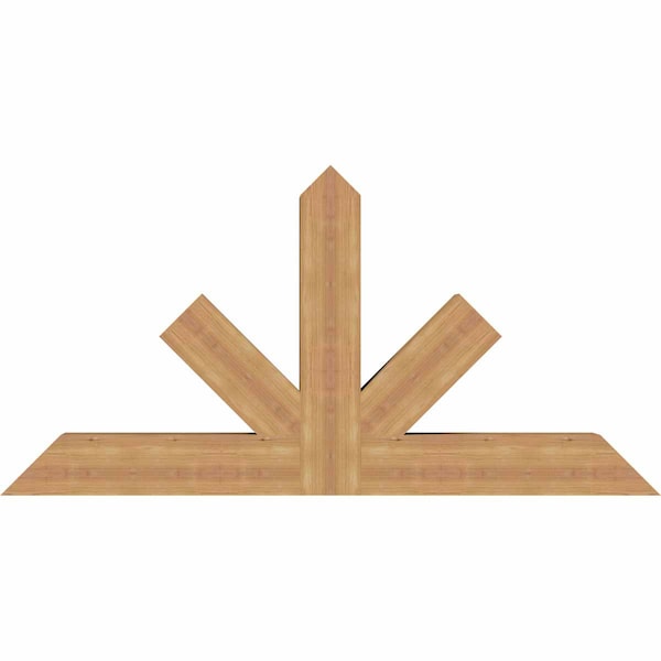 Ekena Millwork Saratoga Timber Gable Bracket, Western Red Cedar, 60"W x 30"H x 5 1/2"D x 5 1/2"F, 12/12 Pitch GBW060X30X0606SAR00SWR - main